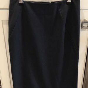 Sz 0, charcoal, Theory wool stretch pencil skirt